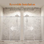 Stainless Steel Round Tube Frameless Shower Door