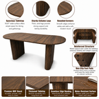 70.8" Oval Kitchen Table for 4-8 People