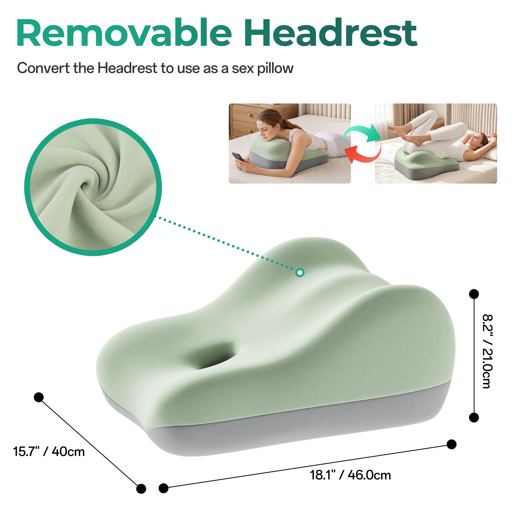 Ergonomic Memory Foam Support Pillow for Couples