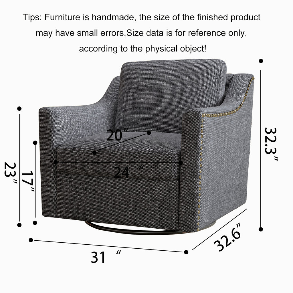 360 Degree Swivel Armchair Cotton