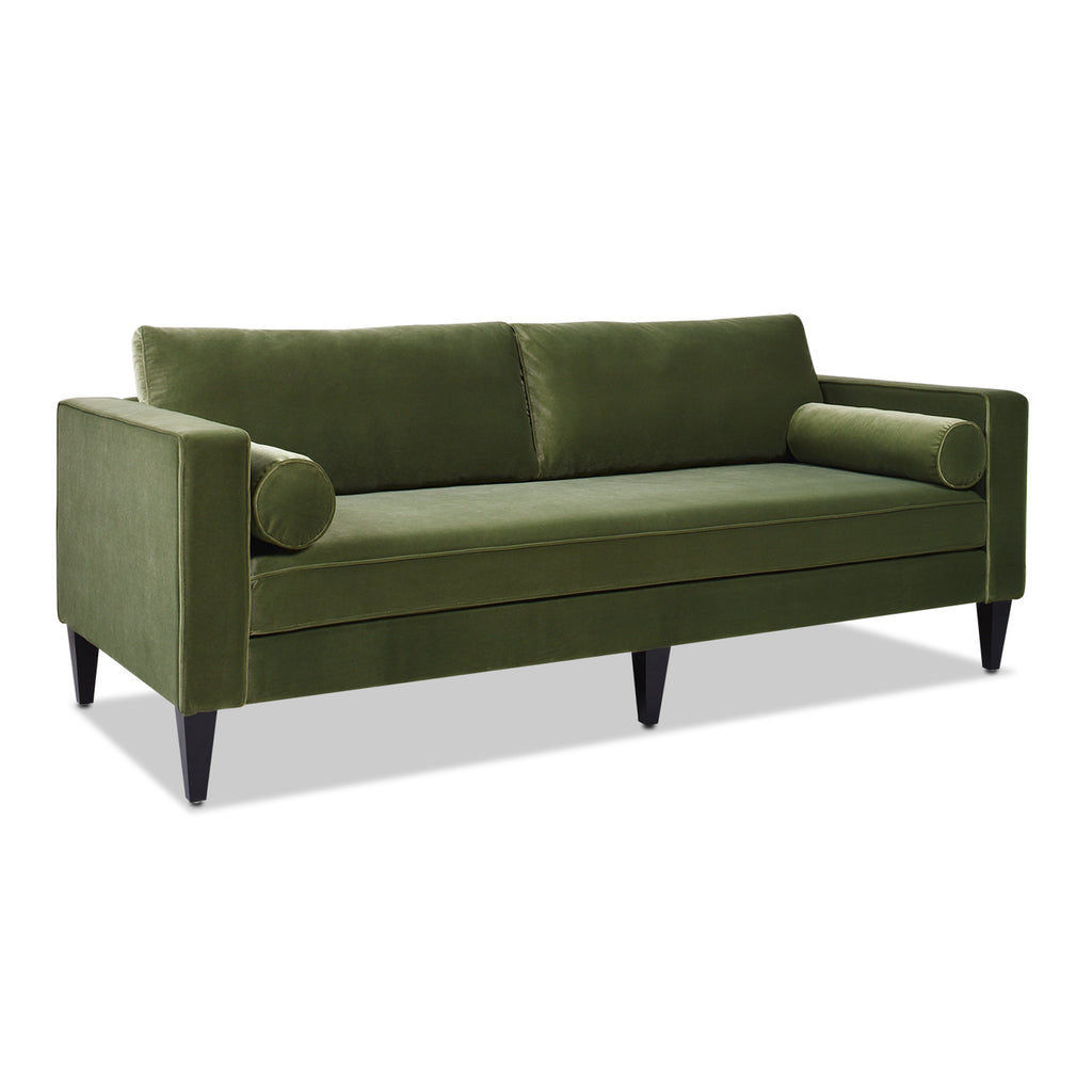 Nicholi 84" Mid-Century Modern Sofa, Olive