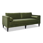 Nicholi 84" Mid-Century Modern Sofa, Olive