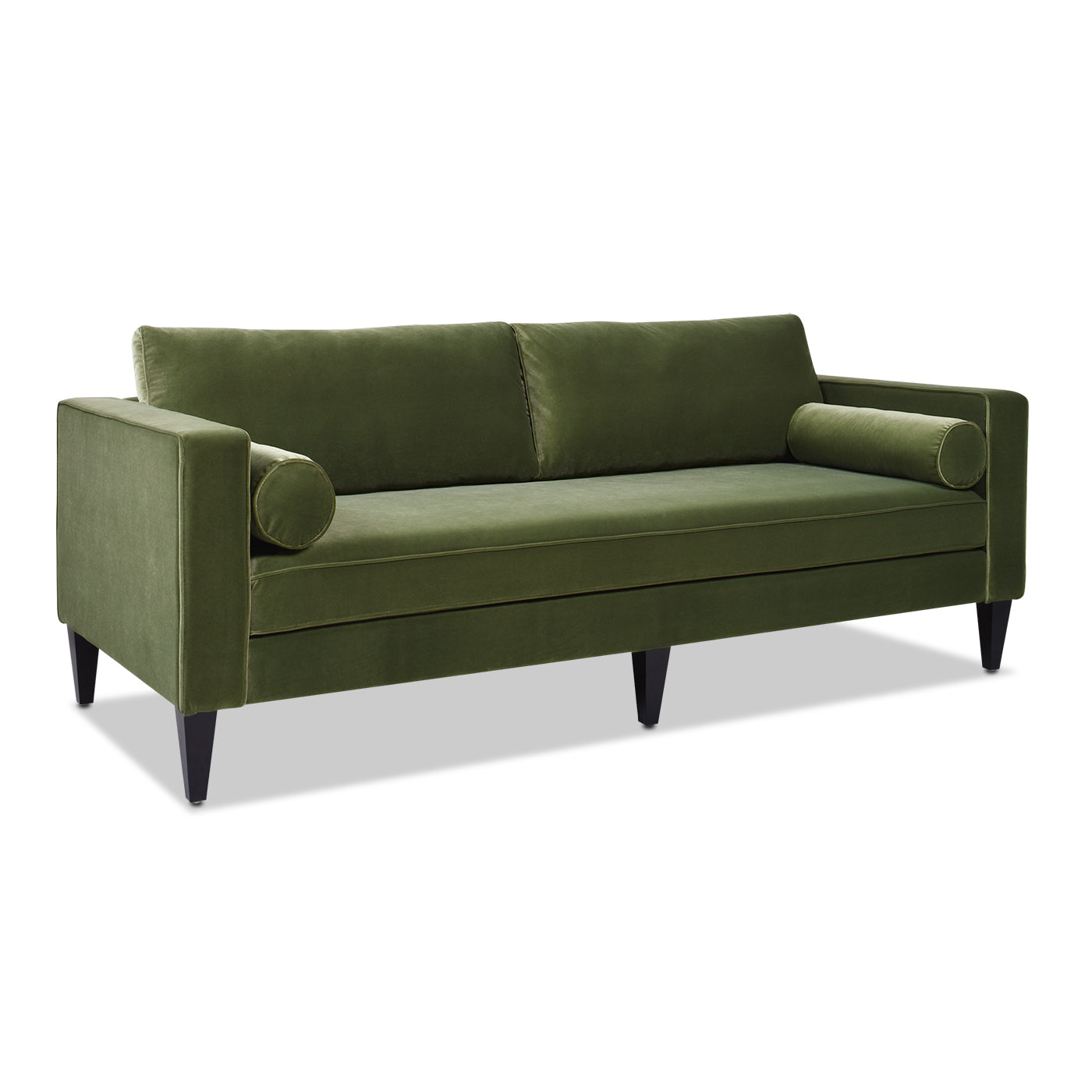 Nicholi 84" Mid-Century Modern Sofa, Olive