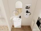 23" Freestanding Bathroom Vanity with Sink and Storage Rack