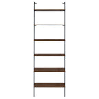 Christy Six-Shelf Open-Back Wall Bookshelf