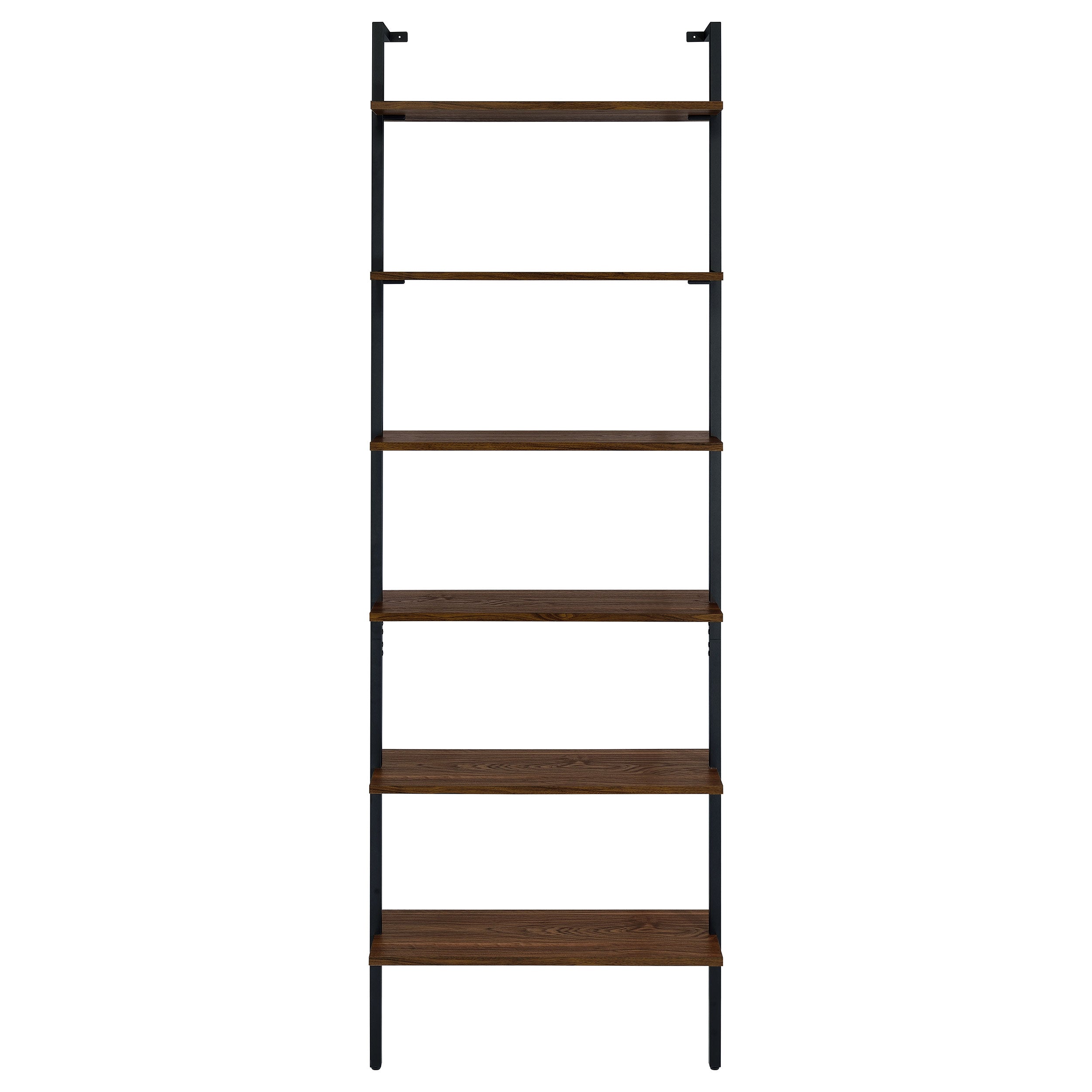 Christy Six-Shelf Open-Back Wall Bookshelf