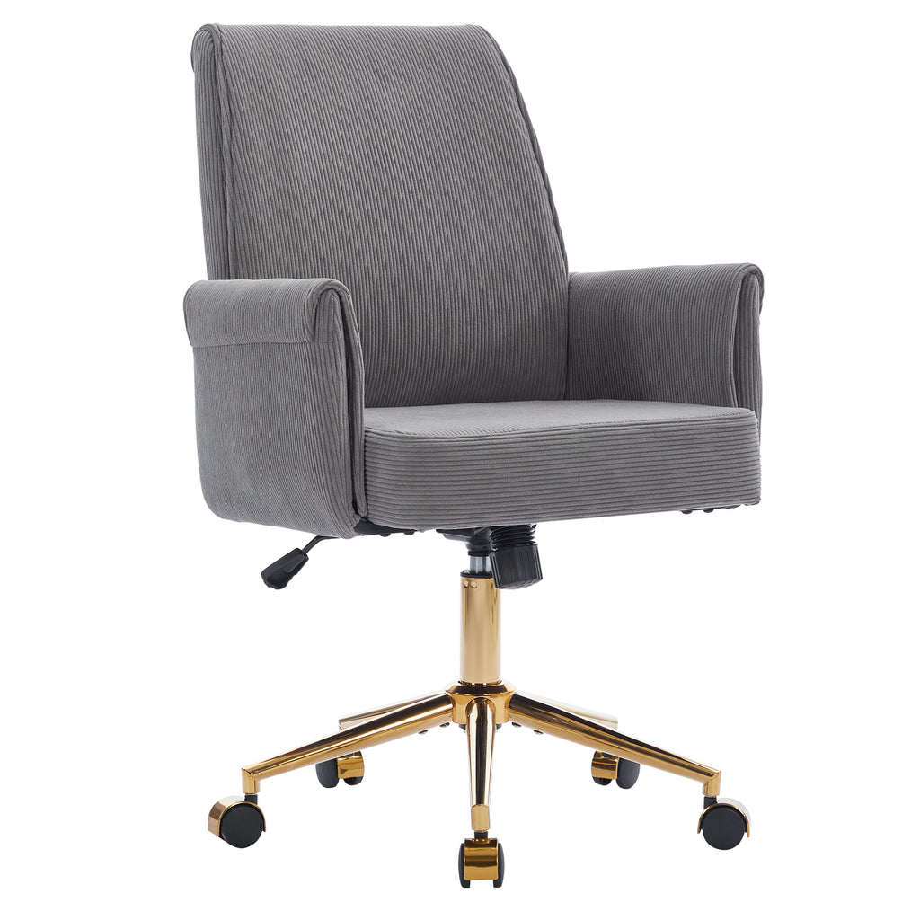 Mid-Back Liftable Office Chair - Striped Fabric