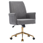 Mid-Back Liftable Office Chair - Striped Fabric