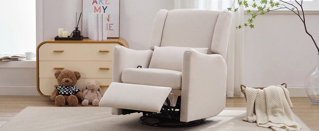 29.5" Wide Wingback Swivel Rocker Recliner Chair