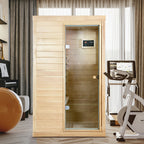 Canadian Hemlock Wood One Person Far Infrared Sauna
