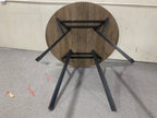 35.43 Inch Round Dining Table with Metal Frame