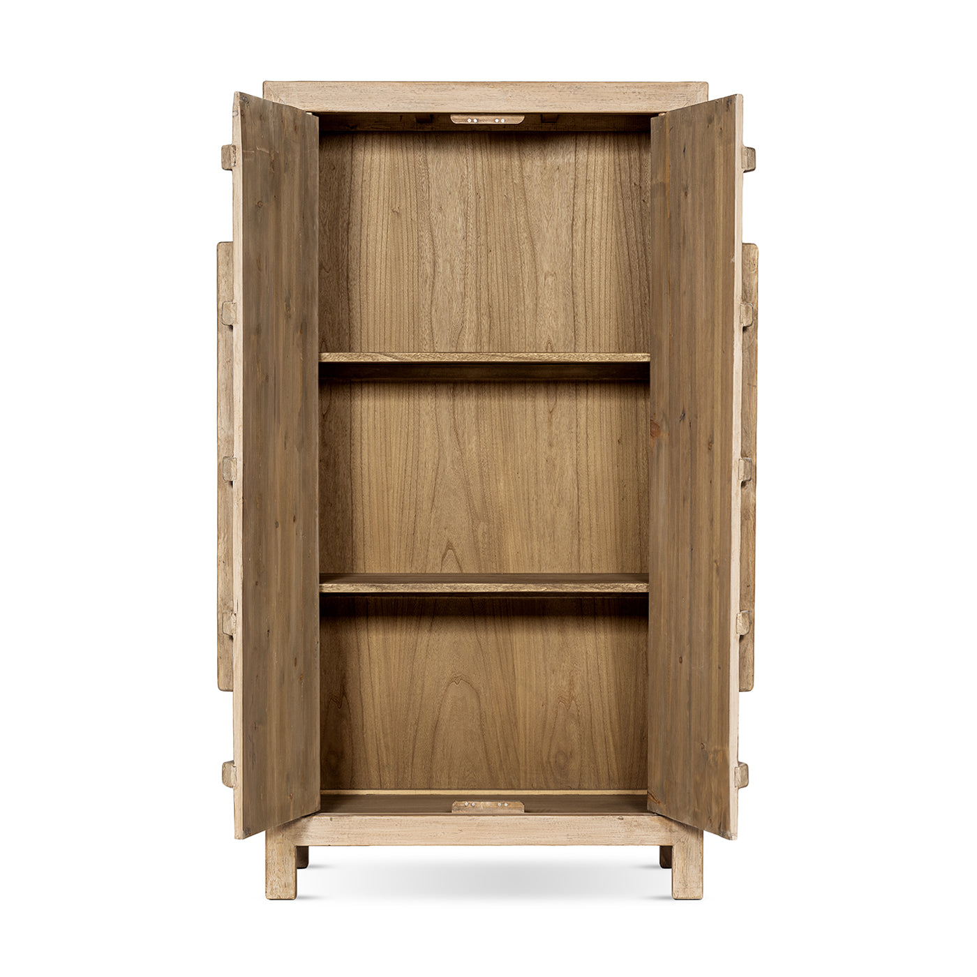 Rowan 83" Tall Reclaimed Pine Crossbar Storage Cabinet