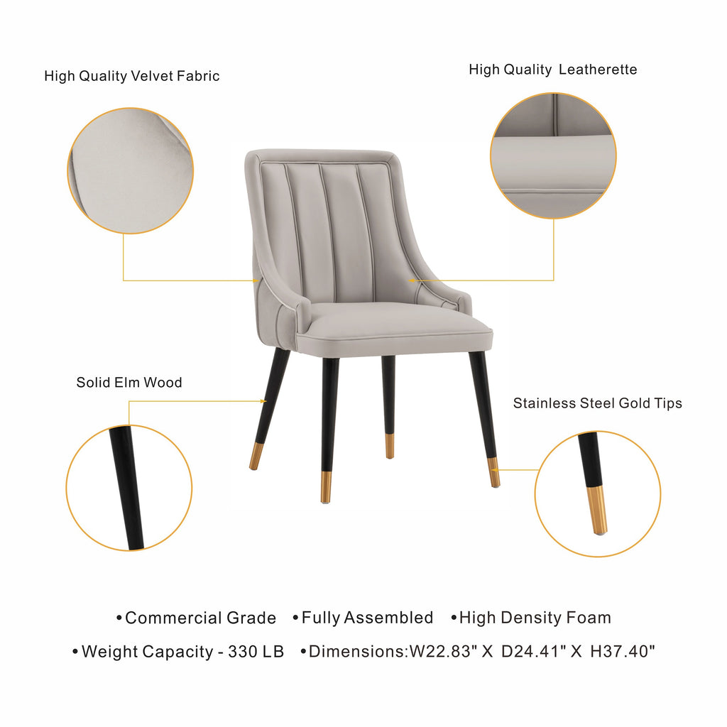 Eda Wood Upholstered Dining Chair