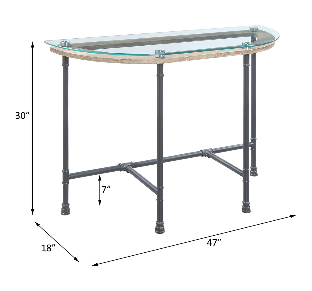 Brantley Clear Glass & Sandy Table