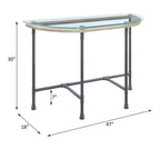 Brantley Clear Glass & Sandy Table