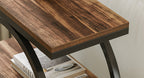 23.6 Inch Narrow 3-Tier End Table with Storage