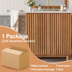 29.9-Inch Traditional Bathroom Vanity with Ceramic Sink