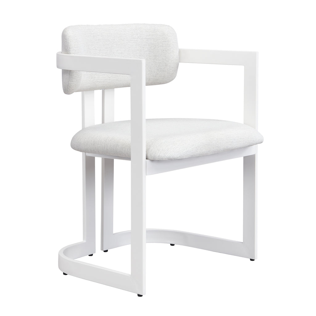 Upholstered Dining Chairs Set of 2, Fabric Armchairs