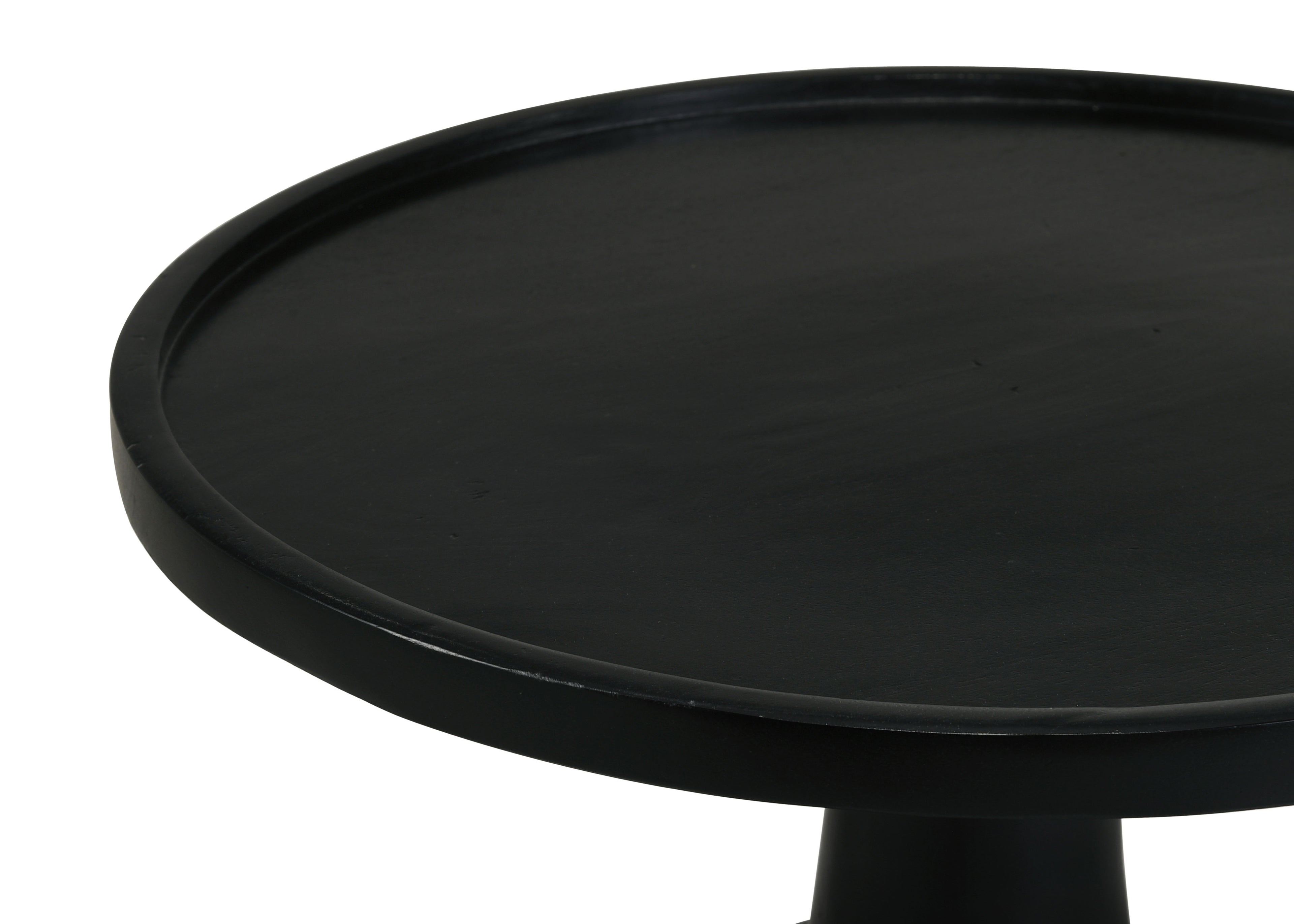 Black Stain Pedestal Accent Table