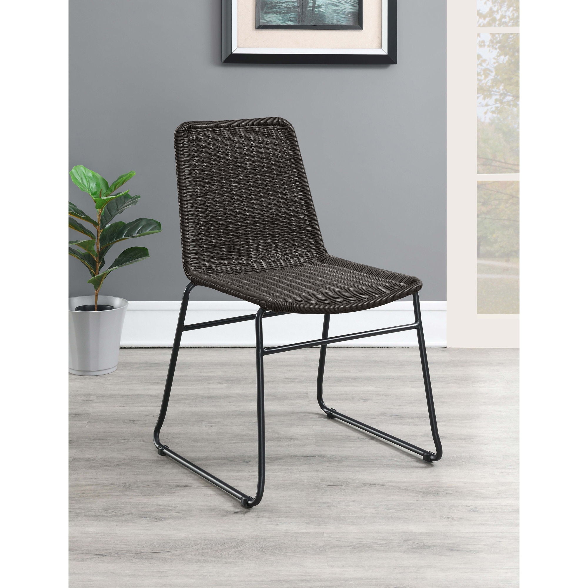 Dacy - Dining Side (Set of 2) And Sturdy Sled Base - Brown