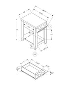 Accent Table with Storage for Living Room & Bedroom