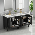 60" Bathroom Vanity with Double Sink Combo Set