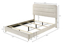 Plush Upholstered Design King Size Panel Bed