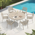 VRSHWO Iron Terrace Dining Chairs, a Set of 2