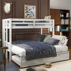 Twin Over Pull-Out Bunk Bed with Trundle, White
