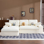 White Corduroy Compressed Sofa