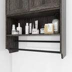 Bathroom Wall Cabinet with Doors and Adjustable Shelf