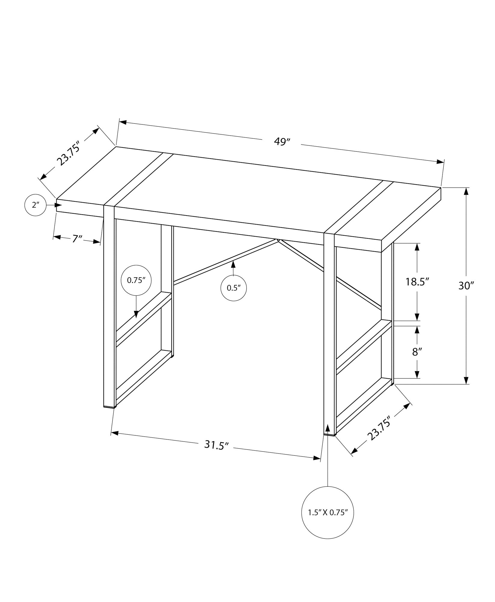 Industrial Computer Desk