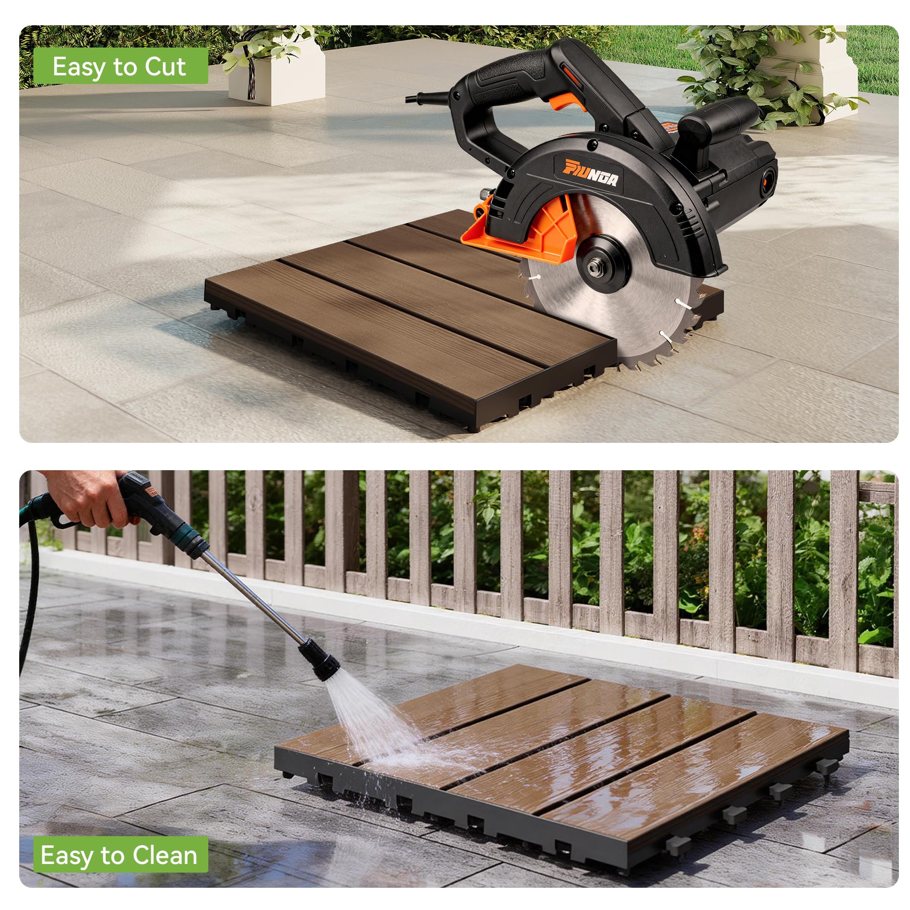 27 Pcs Interlocking Deck Tiles for Outdoor Use