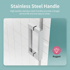 Frameless Single Sliding Soft-Close Shower Doors 68-72" W