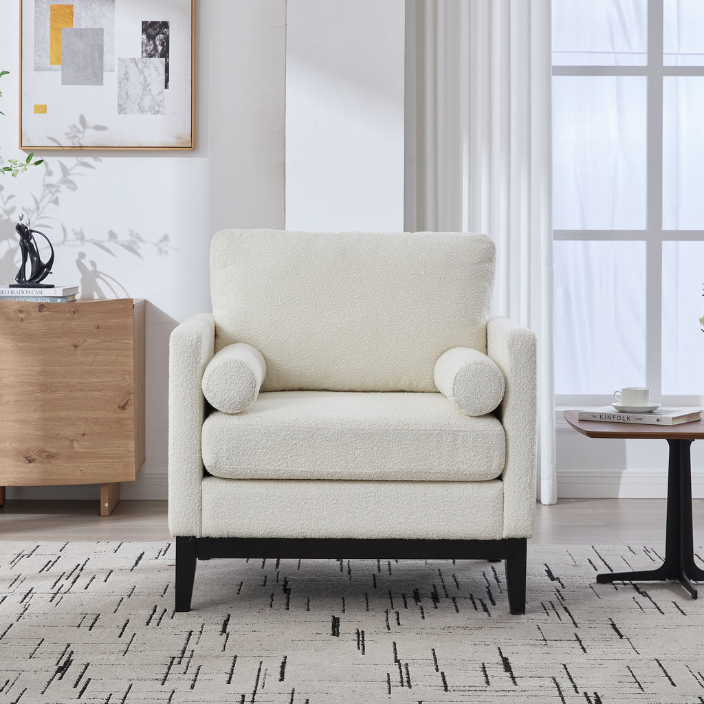 35.4" Wide Modern Farmhouse Performance Accent Chair