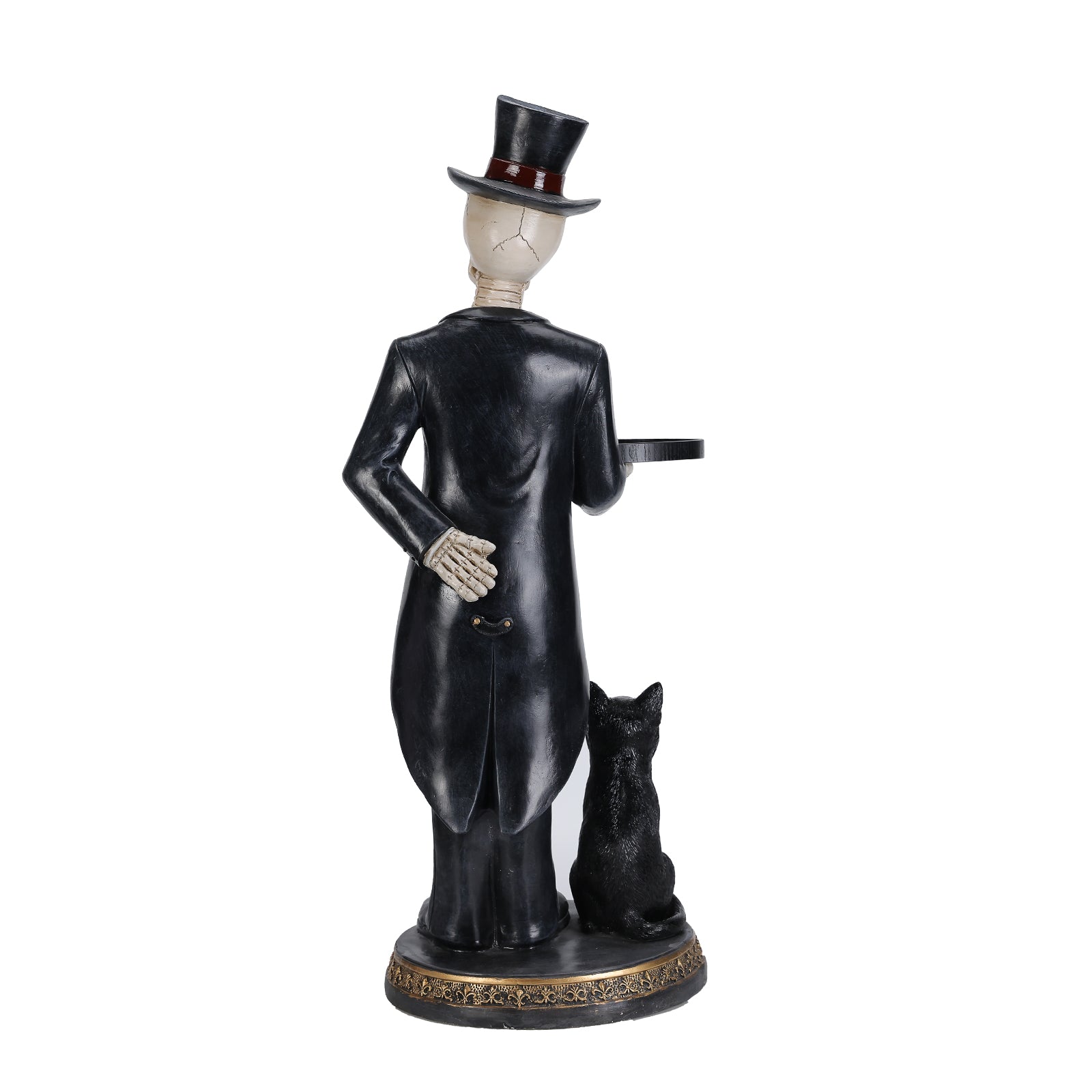 Halloween Skeleton Butler Floor Statue with Serving Tray