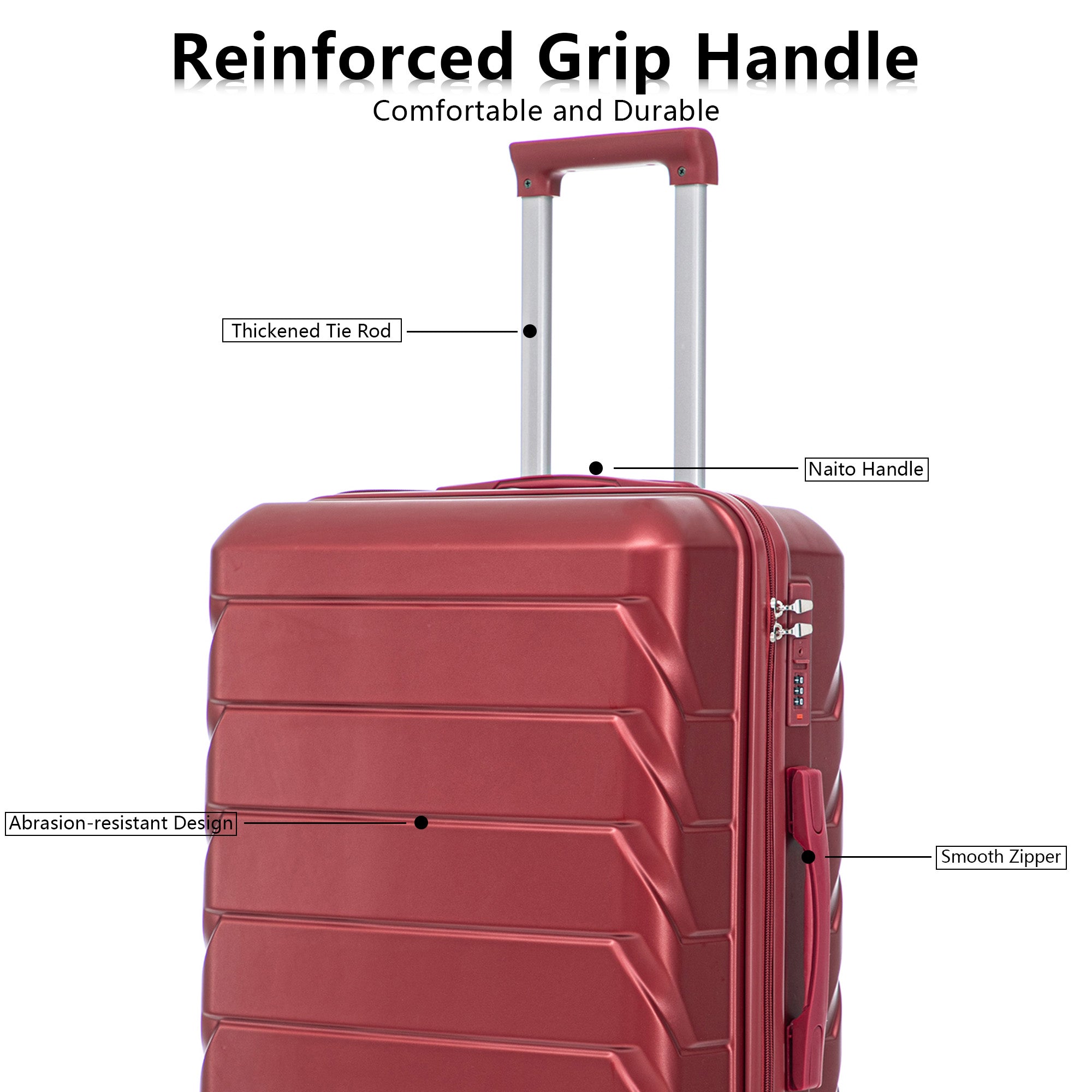 3-Piece ABS Spinner Wheel Luggage Set