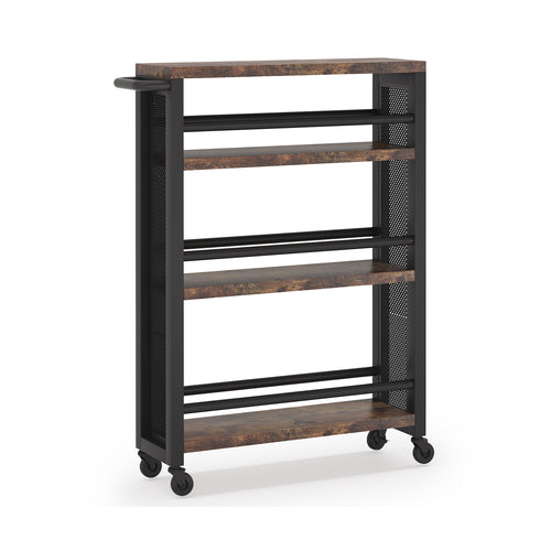 20" Slim 4-Tier Rolling Utility Cart with Wheels