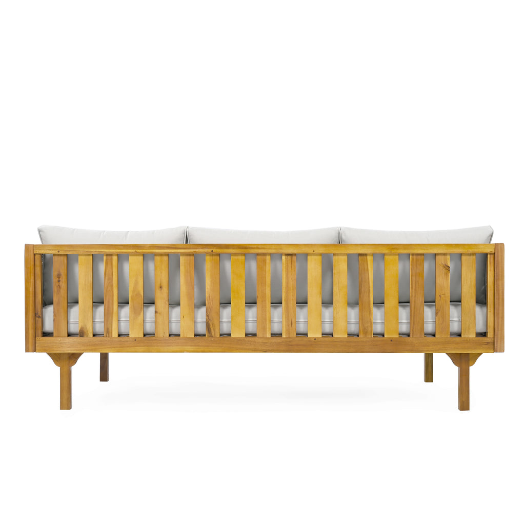 Claremont 3 Seater Daybed With Rattan Arms (Light)
