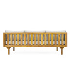 Claremont 3 Seater Daybed With Rattan Arms (Light)