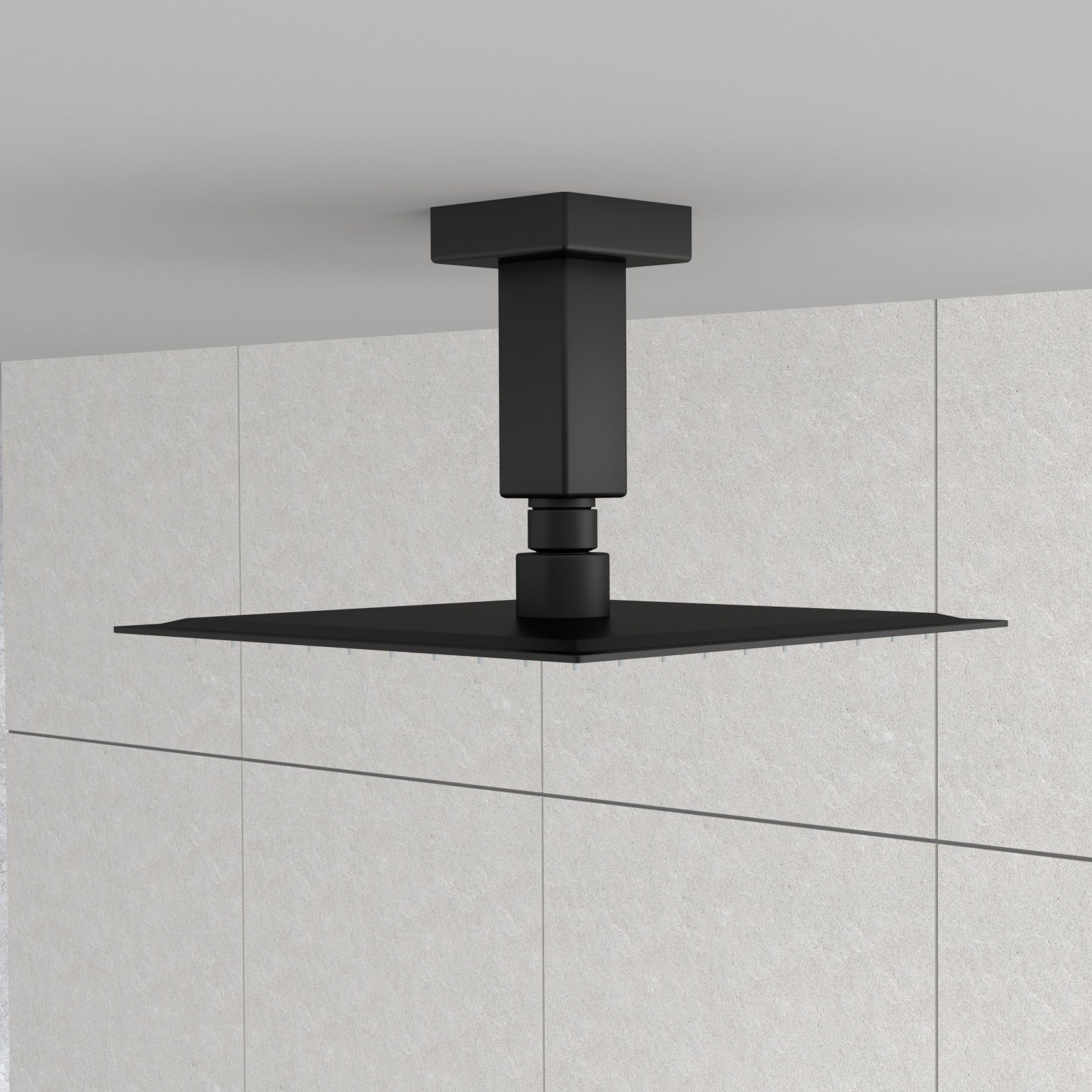 3-Inch Ceiling Mounted Shower Arm with Flange - Matte