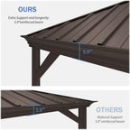 12x24FT Outdoor Hardtop Gazebo with Drainage System