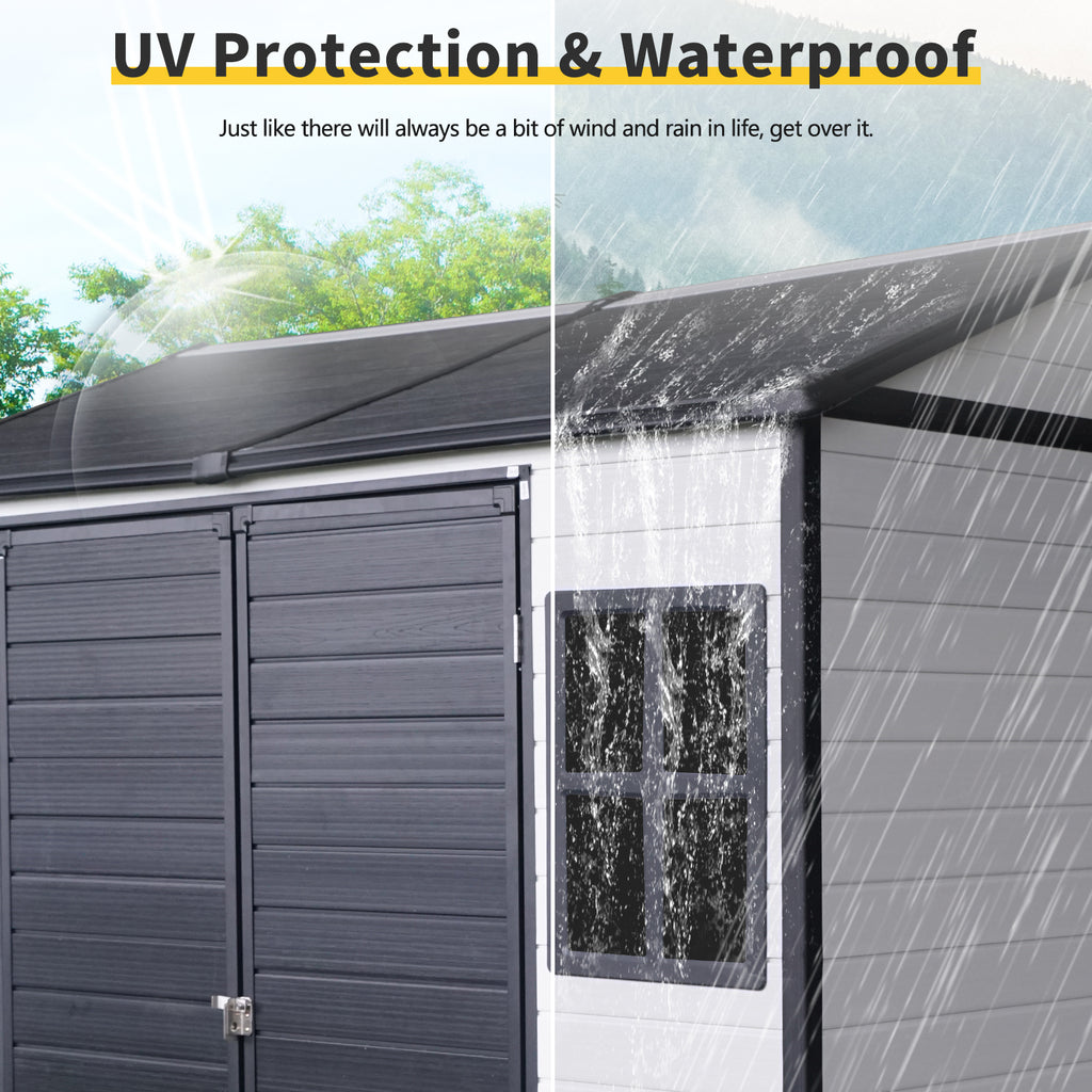 8 x 6 ft Resin Outdoor Storage Shed