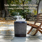 Simulated Braided Cord MGO Side Table