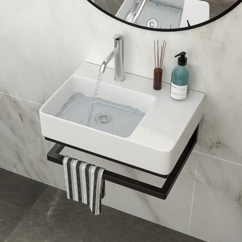 23.25"x15.75" Wall-Mounted Rectangular Ceramic Bathroom Sink