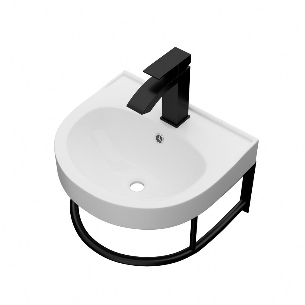 16"x14" Wall-Mounted Ceramic Bathroom Sink