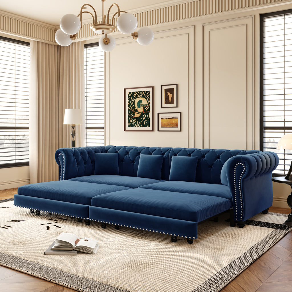 Chesterfield 3-in-1 Pull-Out Sofa Bed