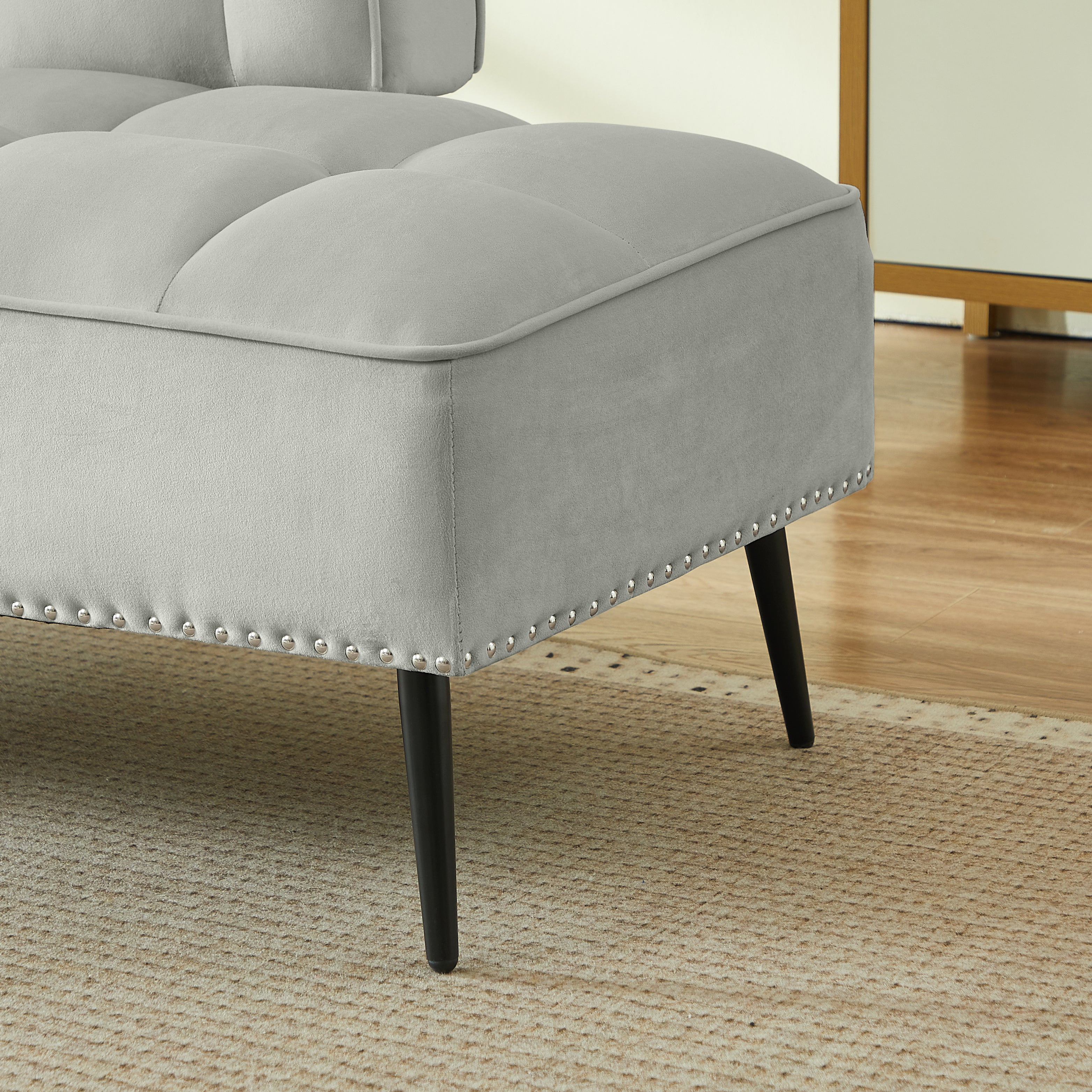 54-Inch Modern Two-Seater Velvet Sofa