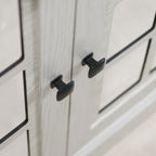 Storage Sideboard Cabinet with Decorative Acrylic Mirrored Doors