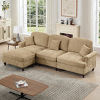 Mid Century Three Seater Modular L Shaped Sectional Couch